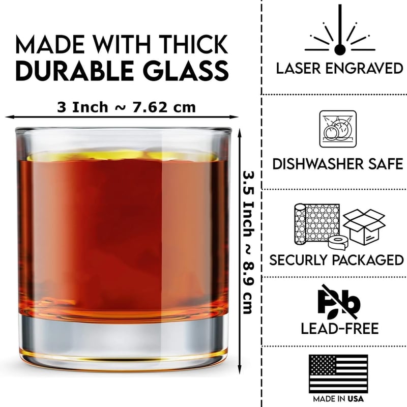 Personalized Whiskey Glass for Dad – Custom Photo Mug