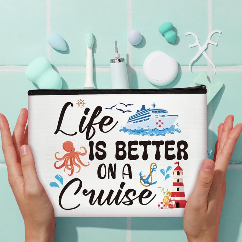 Cruise Makeup Bag Set - 4Pcs Travel Essentials for Women