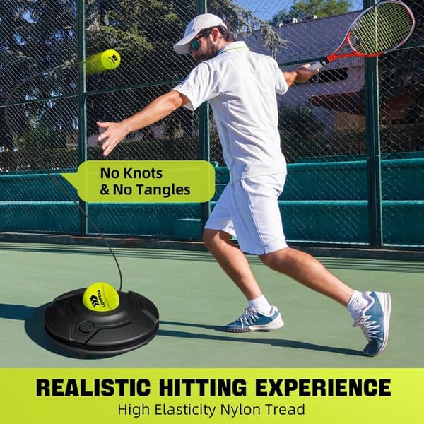Portable Tennis Rebounder Set with 3 Replacement Balls