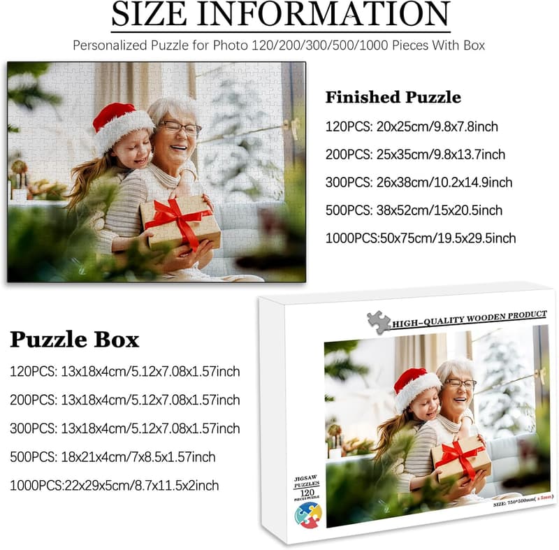 Personalized Photo Jigsaw Puzzle Gift for Any Occasion