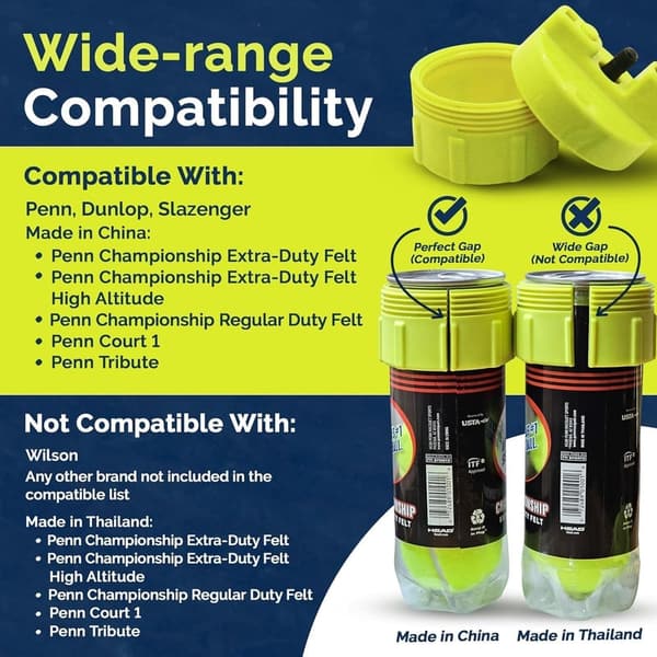 Tennis Ball Pressurizer - Extends Ball Life up to 30 psi