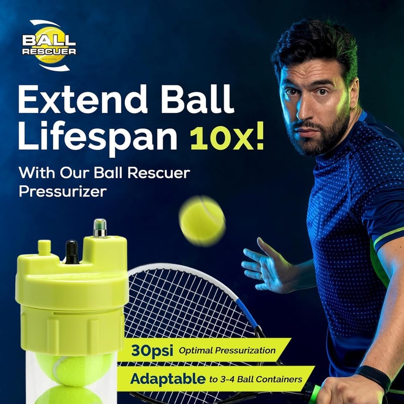 Tennis Ball Pressurizer - Extends Ball Life up to 30 psi
