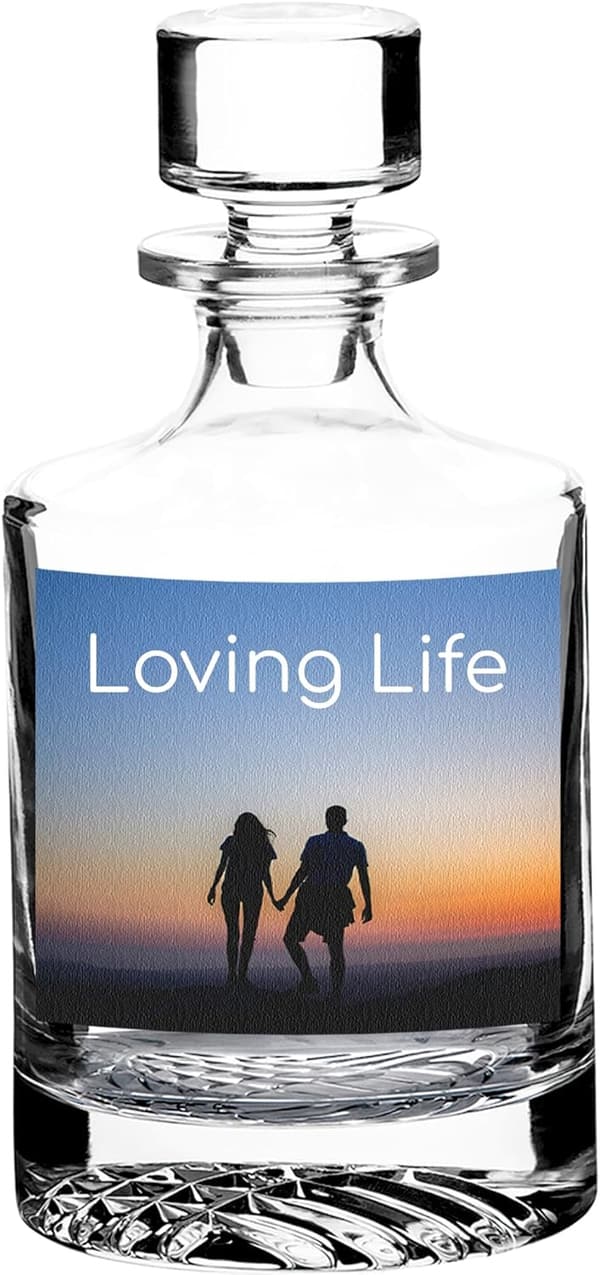 Custom Photo 28oz Whiskey Decanter - Perfect Gift for Men