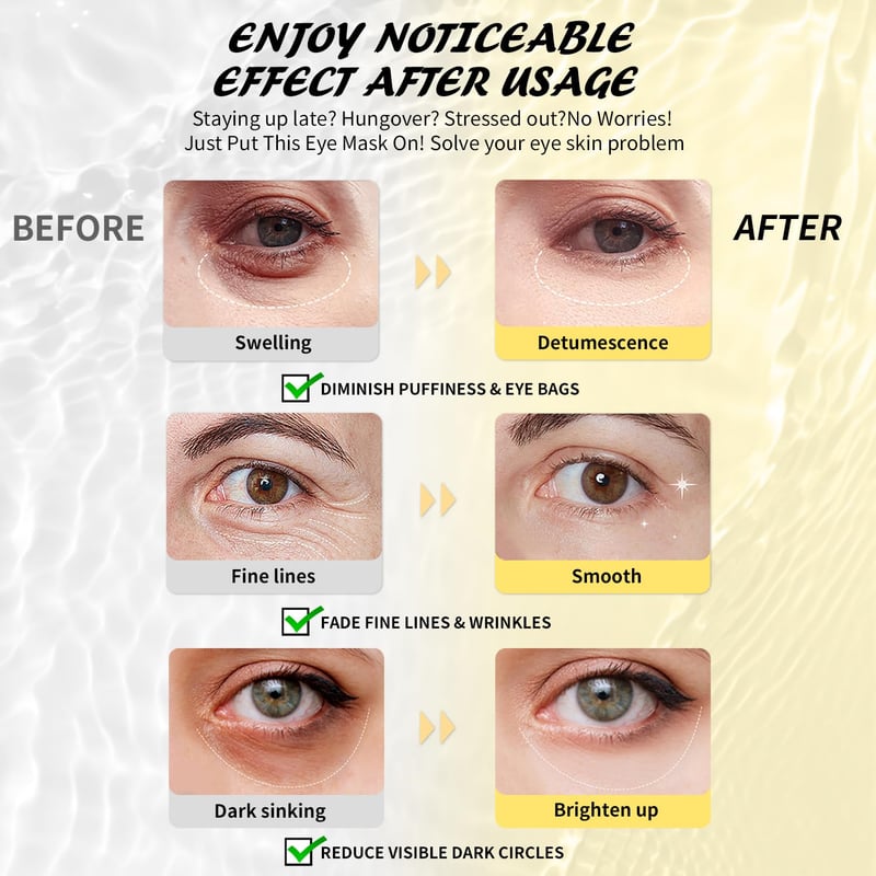 Caffeine Collagen Eye Masks for Dark Circles & Puffiness