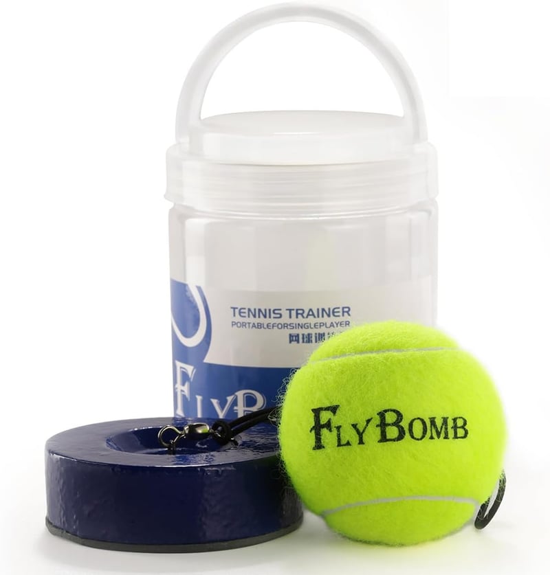 Portable Tennis Trainer with Rebound Ball & Retractable String