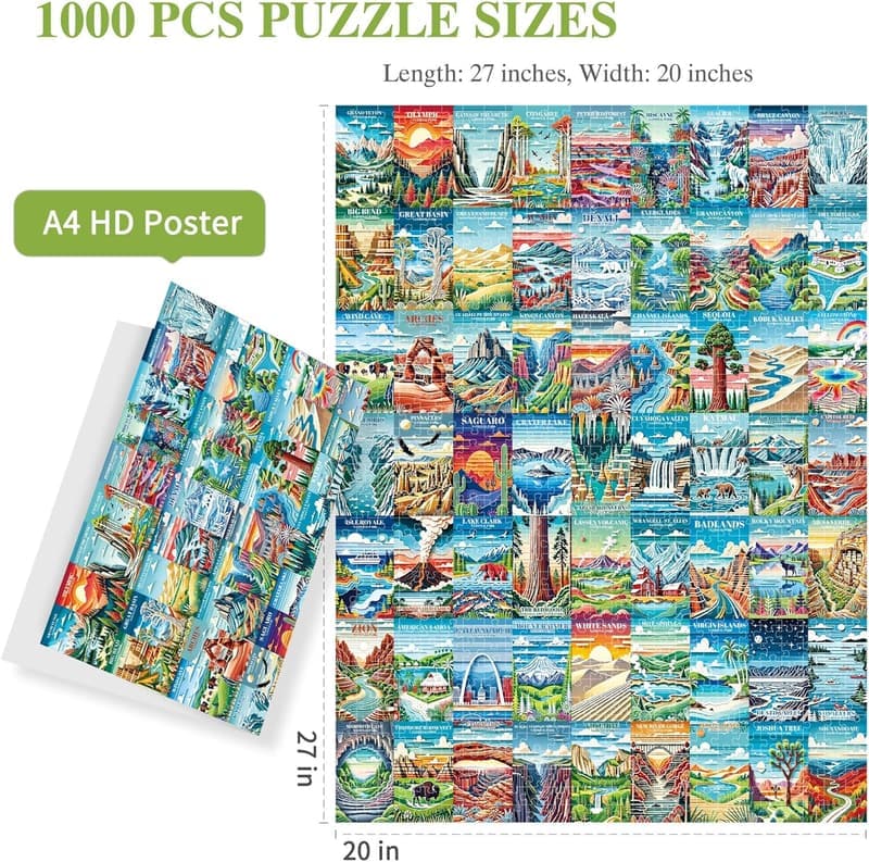 National Park Jigsaw Puzzle - 1000 Pieces for Dog Lovers