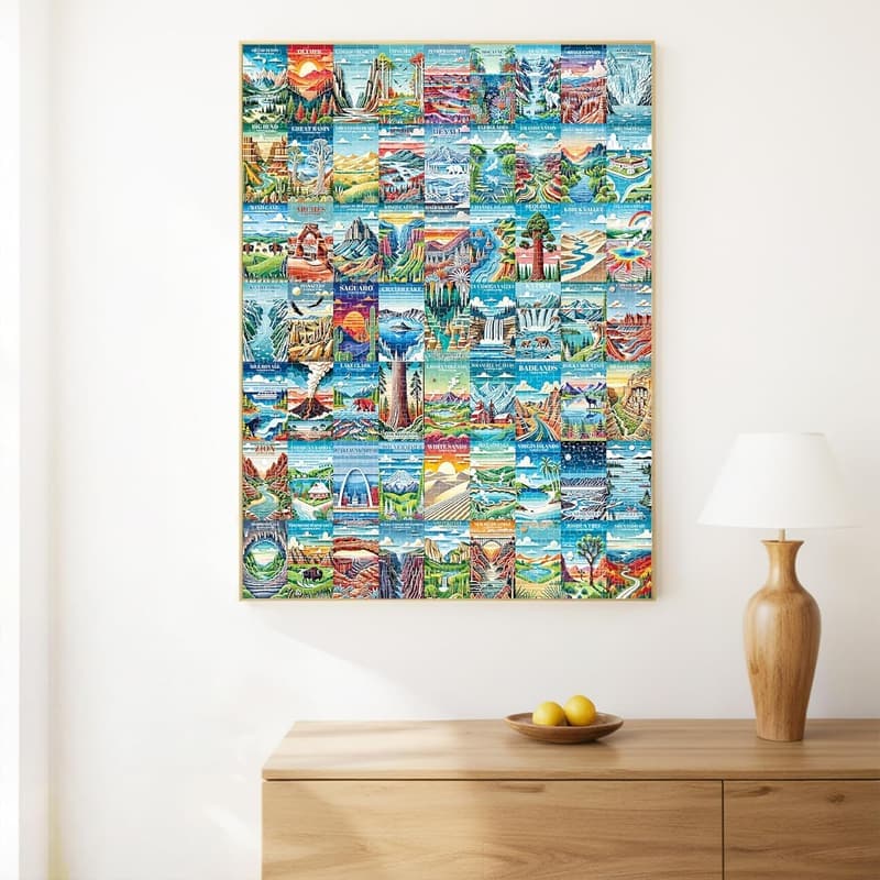 National Park Jigsaw Puzzle - 1000 Pieces for Dog Lovers