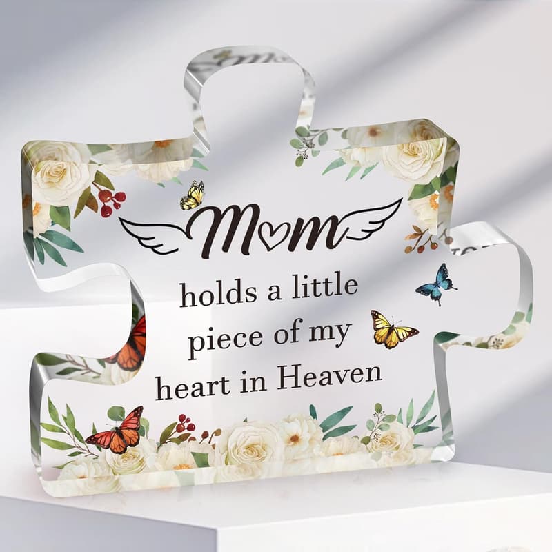 Mother's Day Memorial Puzzle Piece Plaque Gift