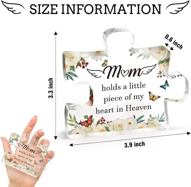 Mother's Day Memorial Puzzle Piece Plaque Gift