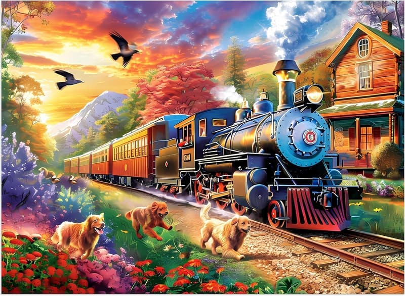 Dog-Themed 500-Piece Jigsaw Puzzle for Adults