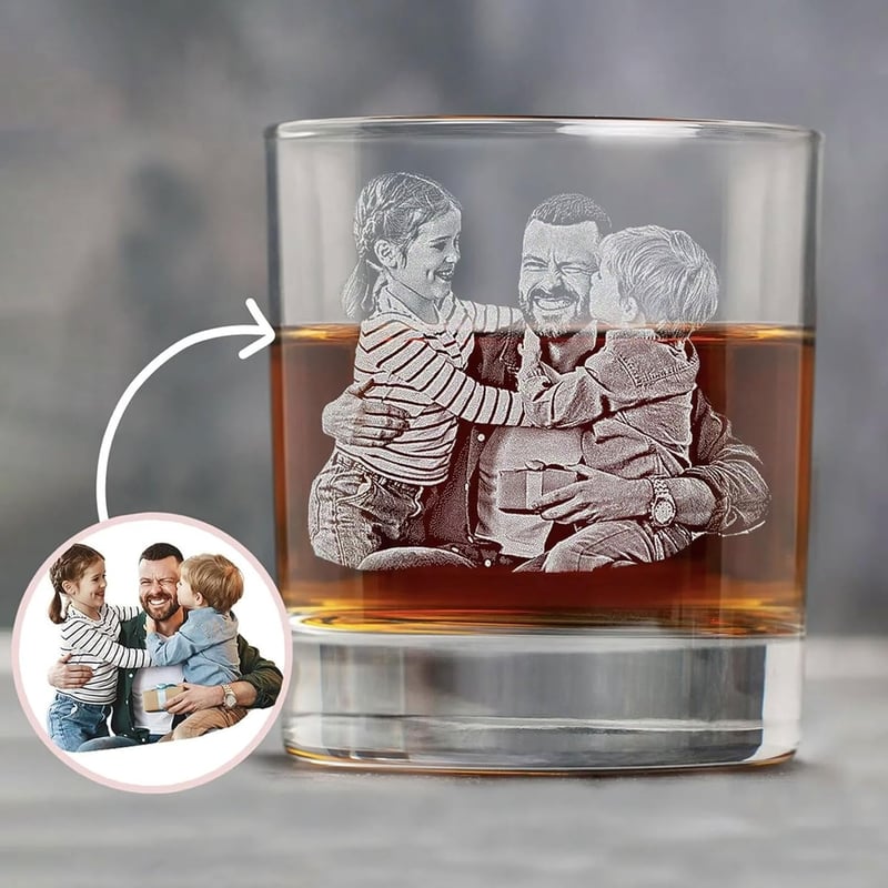 Custom Engraved 11oz Whiskey Glass - Ideal Father's Day Gift