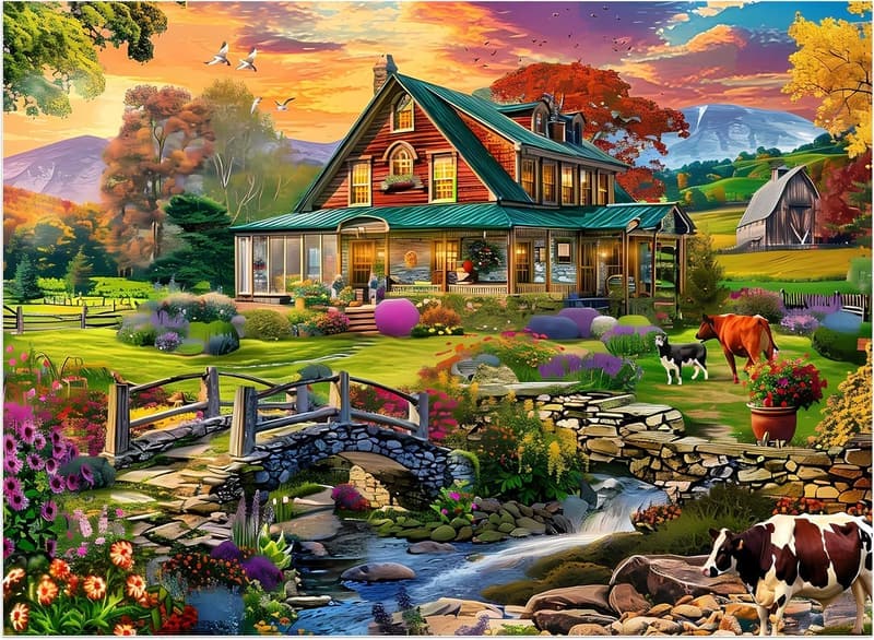 Country Life 500-Piece Jigsaw Puzzle for Adults