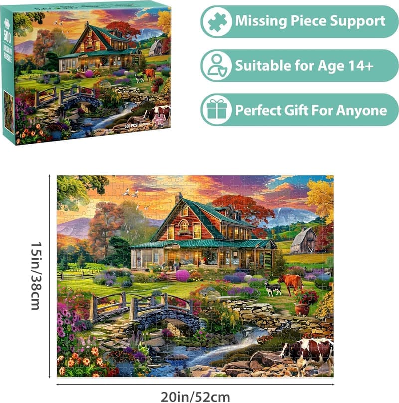 Country Life 500-Piece Jigsaw Puzzle for Adults