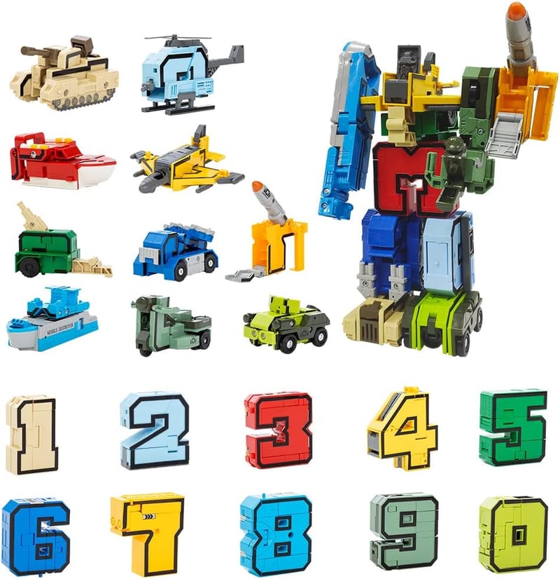 Alpha Bot Military Transforming Robot Toy for STEM Learning