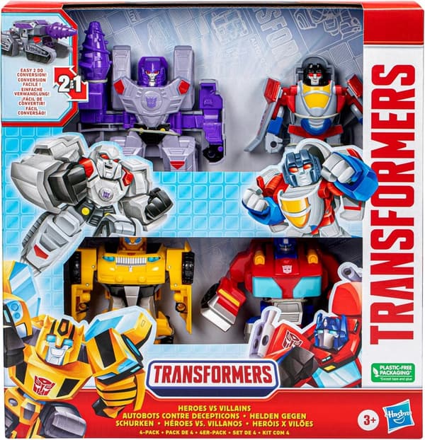 Transformers 4-Pack Action Figures for Kids Ages 3+