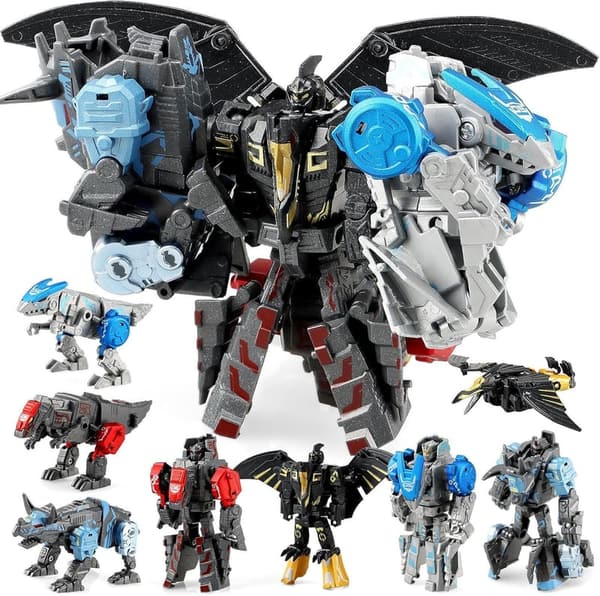 4-in-1 Transforming Robot Dinosaur STEM Toy for Kids