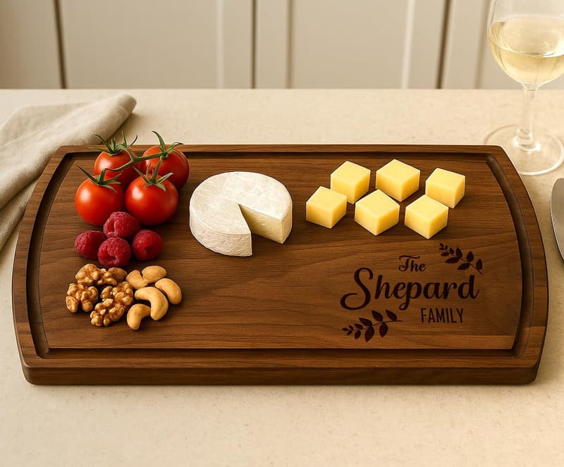 Custom Engraved Wood Cutting Board - Perfect Housewarming Gift