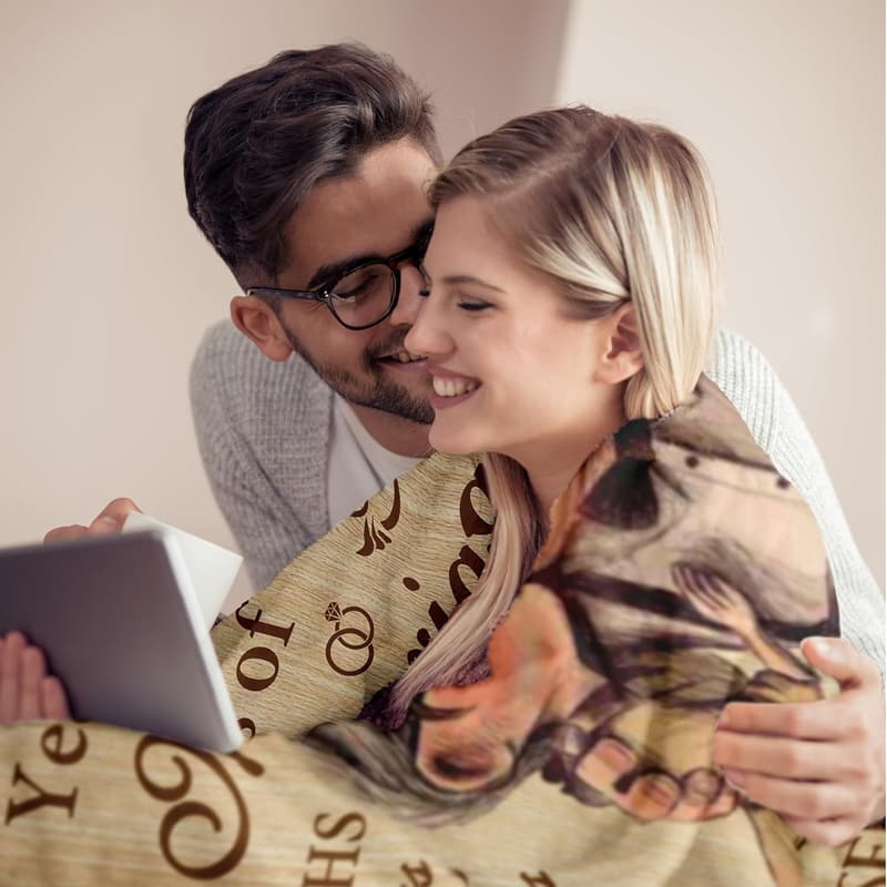10th Anniversary Blanket Gift for Couples, 60