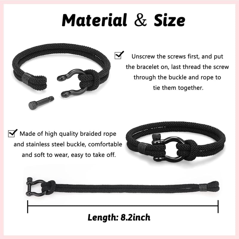 Boys' Bracelet Gift for Son, Grandson, Brother - Birthday/Graduation