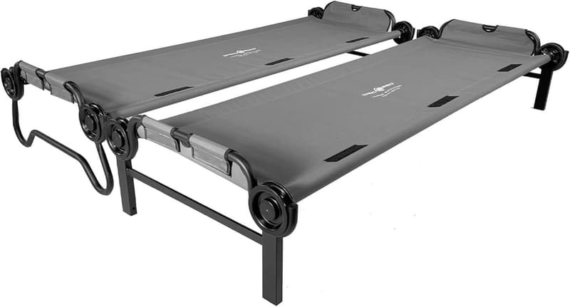 Portable Cam-O-Bunk Bed for 2 Adults - Gray Camping Cot