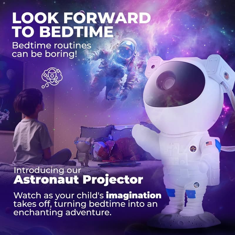 Astronaut Galaxy Projector Night Light for Kids