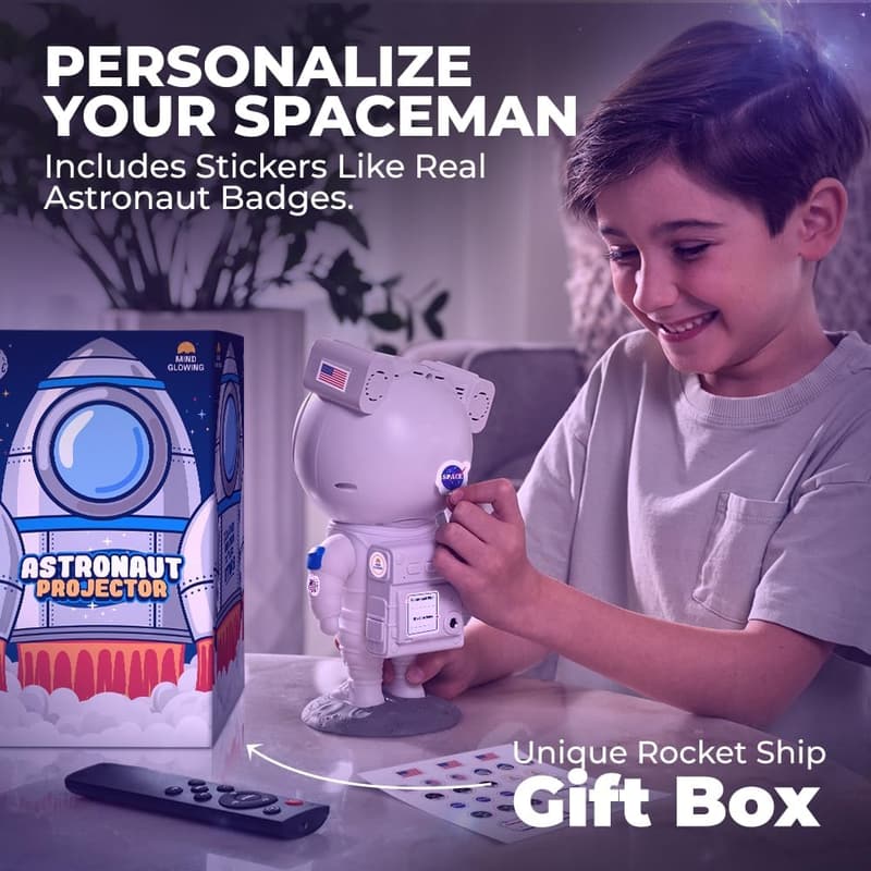 Astronaut Galaxy Projector Night Light for Kids