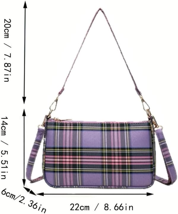 Plaid Crossbody Bag for Women - Perfect Teen Stocking Stuffer