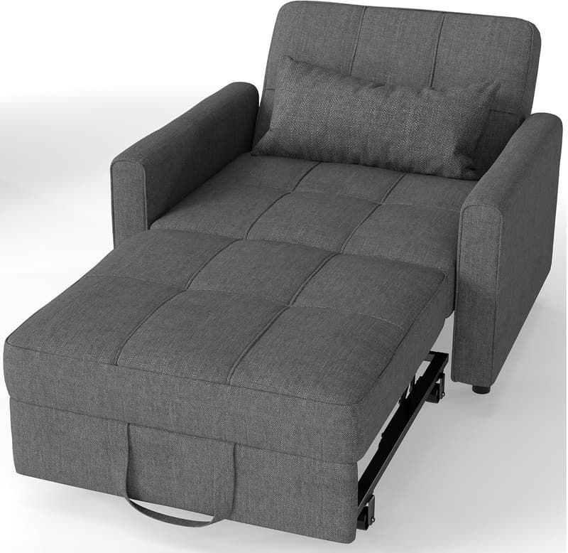 3-in-1 Convertible Sofa Bed Chair for Living Room or Bedroom