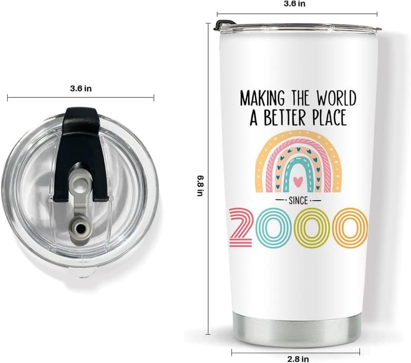 25th Birthday Stainless Steel Tumbler - 20 oz Insulated Gift
