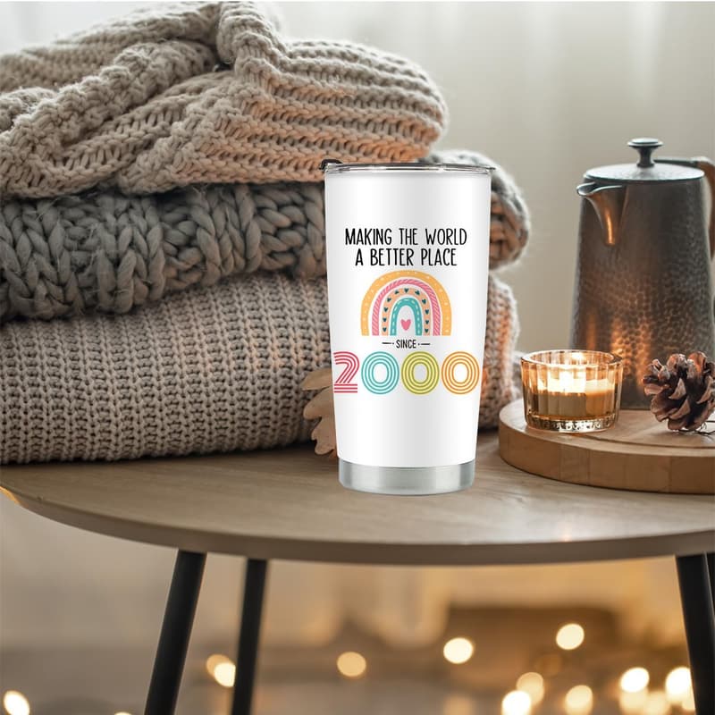 25th Birthday Stainless Steel Tumbler - 20 oz Insulated Gift