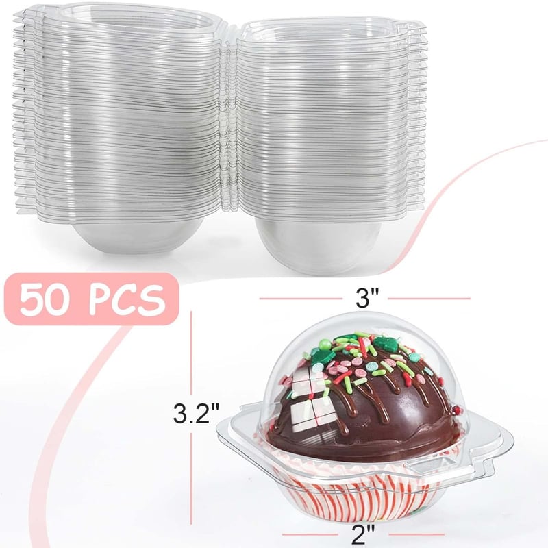 Spherical Hot Cocoa Bomb Packaging Boxes - 50 Pack