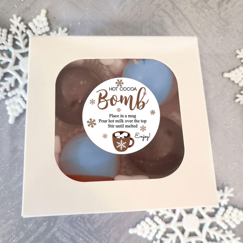 Hot Cocoa Bomb Instructions Stickers - 60 Labels