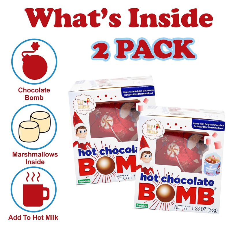 Christmas Hot Chocolate Bombs Gift Set for Kids, 2 Pack