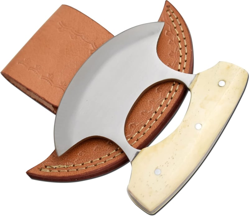 Handmade Alaskan Ulu Knife with Bone Handle