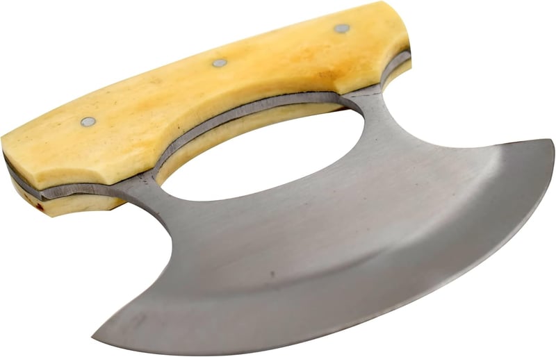 Handmade Alaskan Ulu Knife with Bone Handle