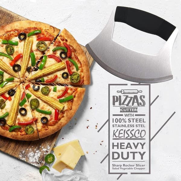 Razor Sharp Stainless Steel Ulu Knife with Ergonomic Handle