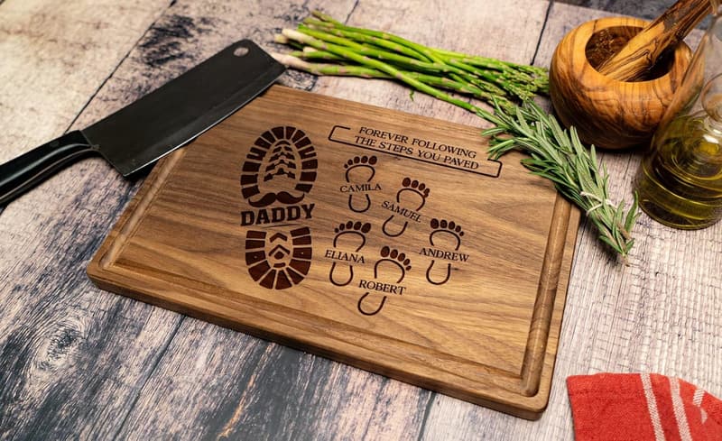 Custom Engraved Cutting Board for Dad - Father's Day Gift