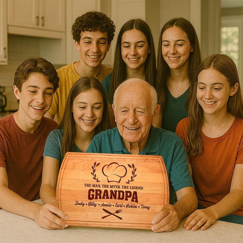 Custom Engraved Cutting Board for Dad - Perfect Gift for Father's Day