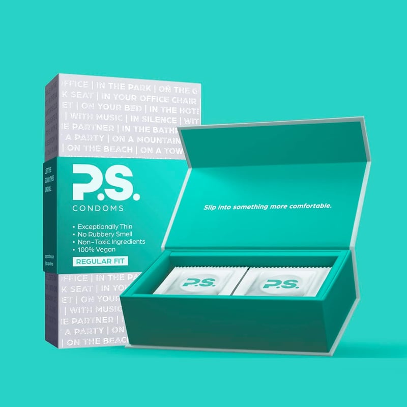 Ultra Thin Vegan Latex Condoms for Men - 12 Pack