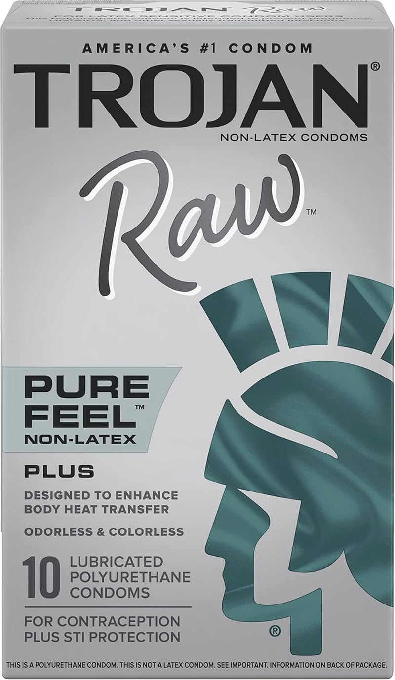 Trojan Raw Non-Latex Lubricated Condoms - 10 Count