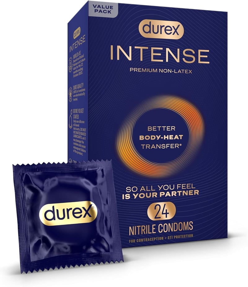 Durex Intense Ultra Thin Non-Latex Condoms, 24 ct