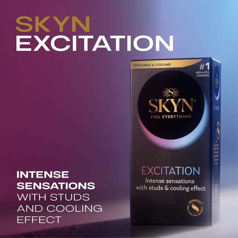 Ultra-Thin Lubricated Studded Condoms - 12 Count