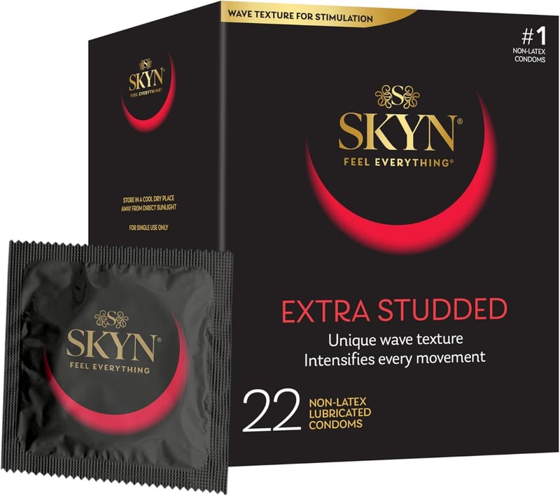 SKYN Extra Studded Condoms - 22 Count, Latex-Free