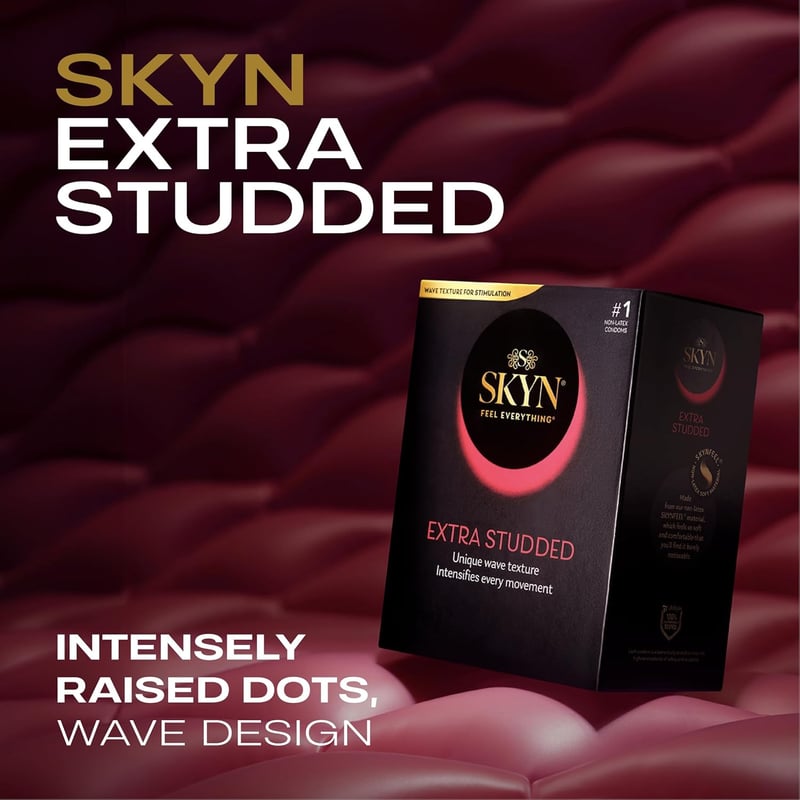 SKYN Extra Studded Condoms - 22 Count, Latex-Free