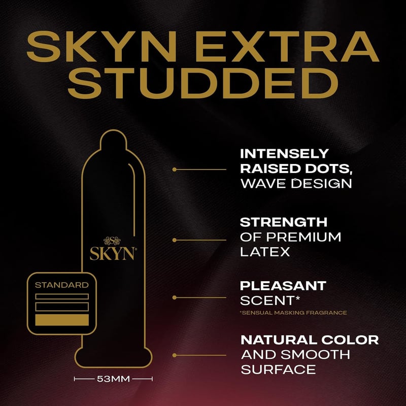 SKYN Extra Studded Condoms - 22 Count, Latex-Free