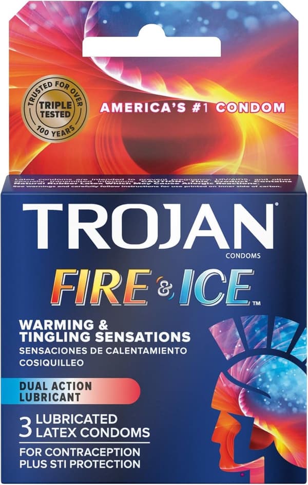 Trojan Fire & Ice Condoms - 3 Pack