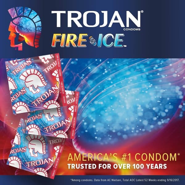 Trojan Fire & Ice Condoms - 3 Pack