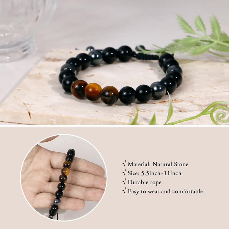 30th Birthday Adjustable Triple Protection Bracelet for Men