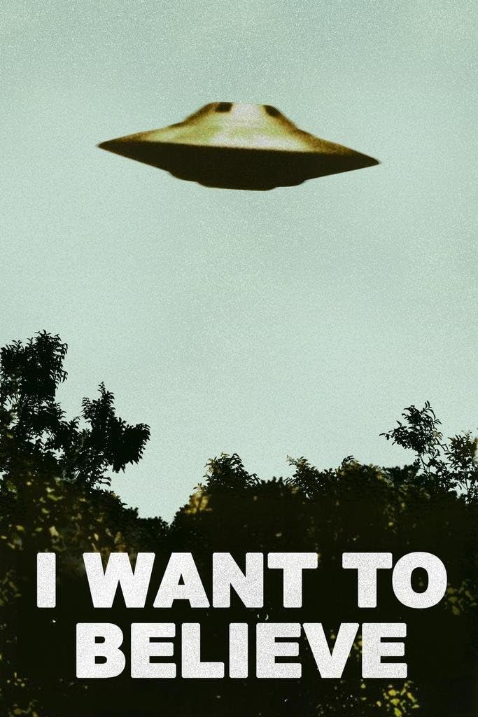UFO Artwork Retro 90s Wall Decor Print 16x24