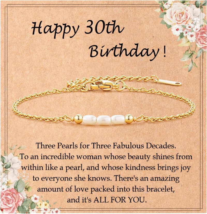 Birthday Pearl Bracelet for Women - Elegant Gift for All Ages